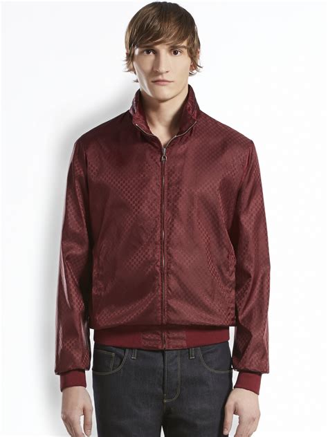 red gucci nylon jacket|Gucci gg print jacket men's.